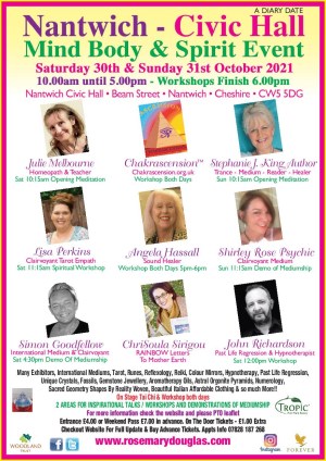 NANTWICH CHESHIRE MIND BODY SPIRIT WEEKEND EVENT 