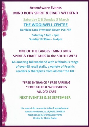 AromAware Events MIND BODY SPIRIT & CRAFT WEEKEND WOOLWELL