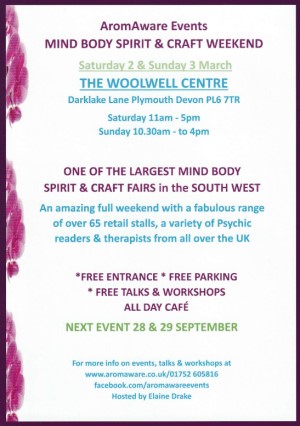 AromAware Events MIND BODY SPIRIT & CRAFT WEEKEND WOOLWELL