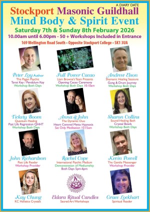 STOCKPORT Guildhall Mind Body Spirit Weekend Event 7th 8th  February 2026