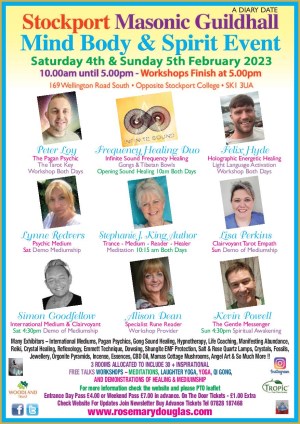 Stockport Guildhall Mind Body Spirit Event Weekend 4th 5th February2023