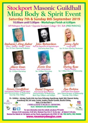 Stockport Mind Body Spirit Event – 7th & 8th September 2019