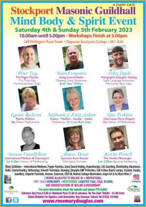 Stockport Guildhall Mind Body Spirit Event Weekend 4th 5th February2023