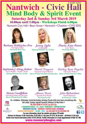 Nantwich Civic Hall - Mind Body Spirit Event 2nd / 3rd March 2019