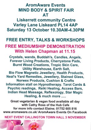 AromAware Events Mind Body & spirit Fair