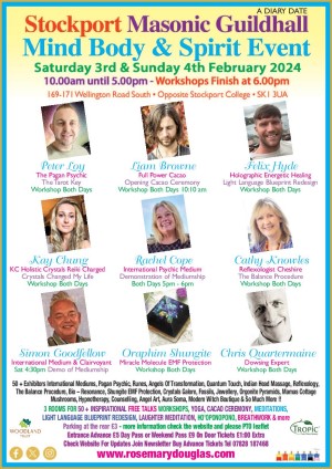 STOCKPORT - Mind Body Spirit Weekend 3rd 4th FEBRUARY 2024