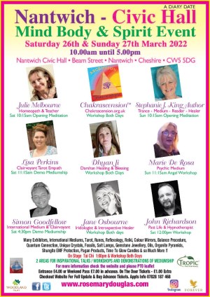 NANTWICH CHESHIRE MIND BODY SPIRIT WEEKEND EVENT 