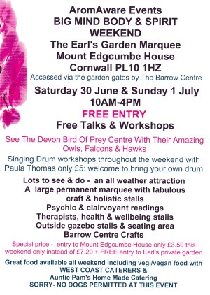 AROMAWARE EVENTS BIG MIND BODY & SPIRIT WEEKEND