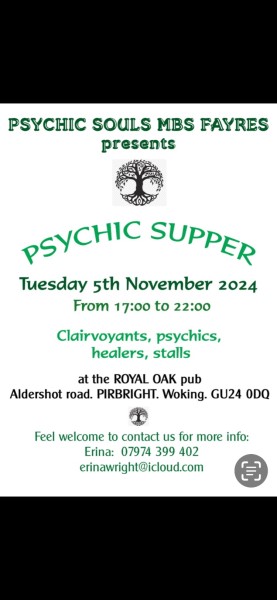 Psychic Supper at the Royal Oak Pirbright