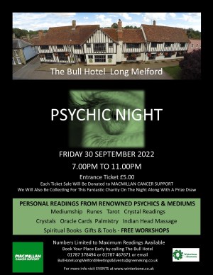 Psychic Night At The Bull Hotel Long Melford