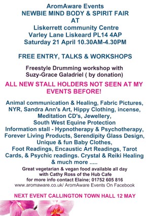 AromAware Events NEWBIE Mind Body & spirit Fair