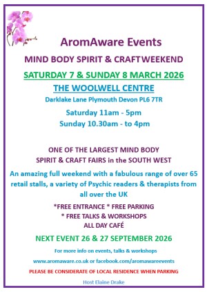 AromAware Events MIND BODY SPIRIT & CRAFT WEEKEND WOOLWELL