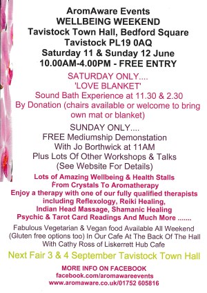 AromAware Events Wellbeing Fair Tavistock