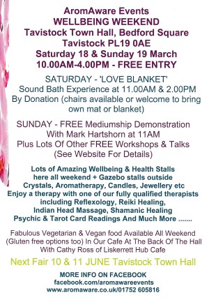 AromAware Events Wellbeing Weekend Tavistock