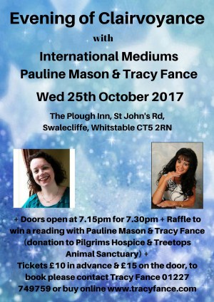 An Evening of Clairvoyance with International Mediums Pauline Mason & Tracy Fance