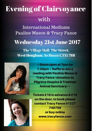 Evening of Clairvoyance with Pauline Mason & Tracy Fance