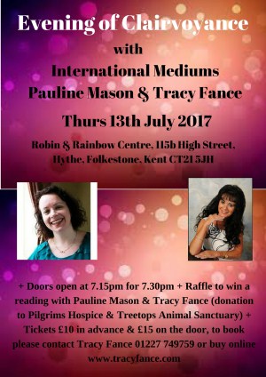 An Evening of Clairvoyance with Pauline Mason & Tracy Fance