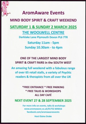 AromAware Events MIND BODY SPIRIT & CRAFT WEEKEND WOOLWELL