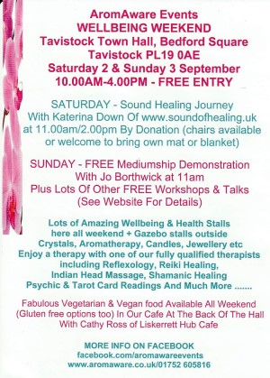 AromAware Events Wellbeing Weekend Tavistock
