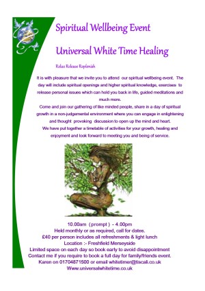 UNIVERSAL WHITE TIME SPIRITUAL WELLBEING DAY