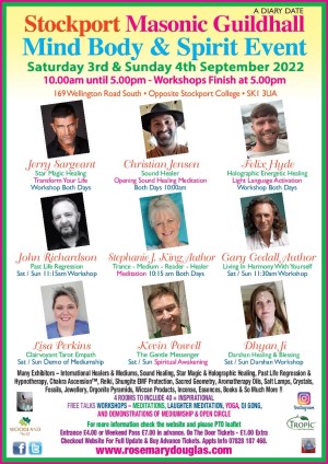STOCKPORT MIND BODY SPIRIT WEEKEND EVENT - 3rd to 4th Sep 22