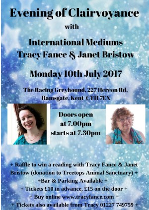 An Evening of Clairvoyance with Janet Bristow & Tracy Fance