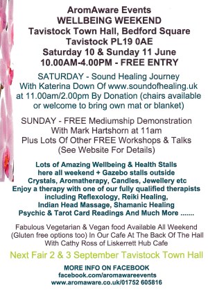 AromAware Events Wellbeing Weekend Tavistock