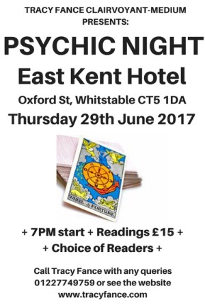International Clairvoyant-Medium Tracy Fance presents Psychic Night